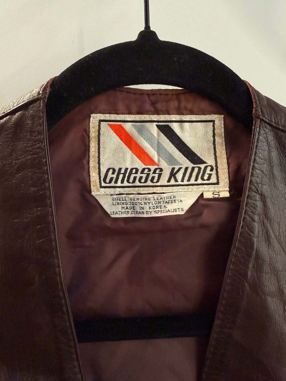 Vintage Chess King Brown Genuine Leather Western Button-Down Vest Size S - Picture 3 of 5